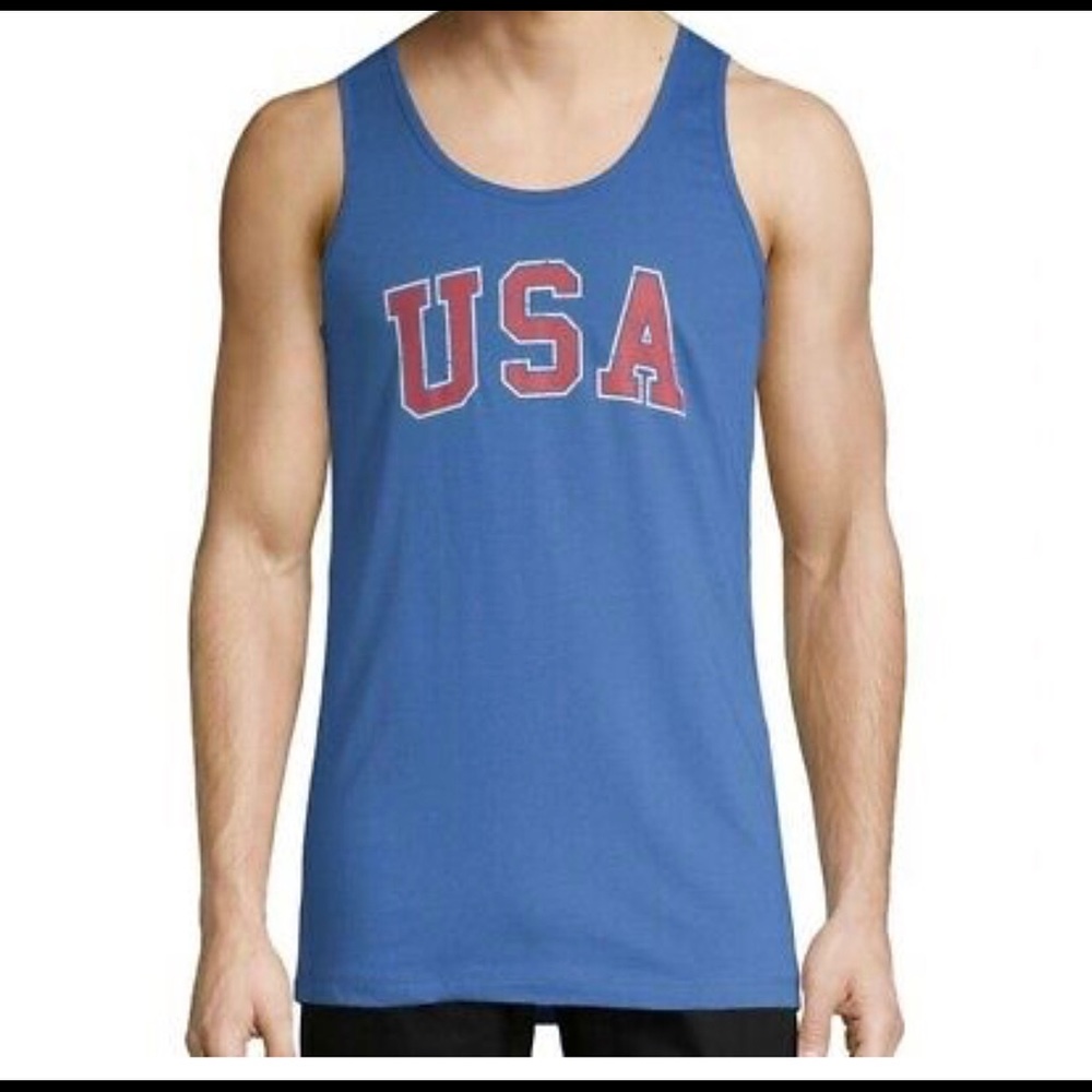 Alternative Men’s USA Blue Muscle Tank